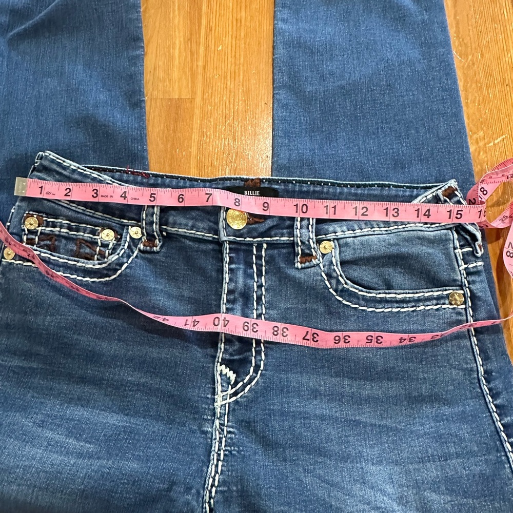 True Religion Classic Blue  Mid Rise Straight Leg Jeans - Picture 13 of 15